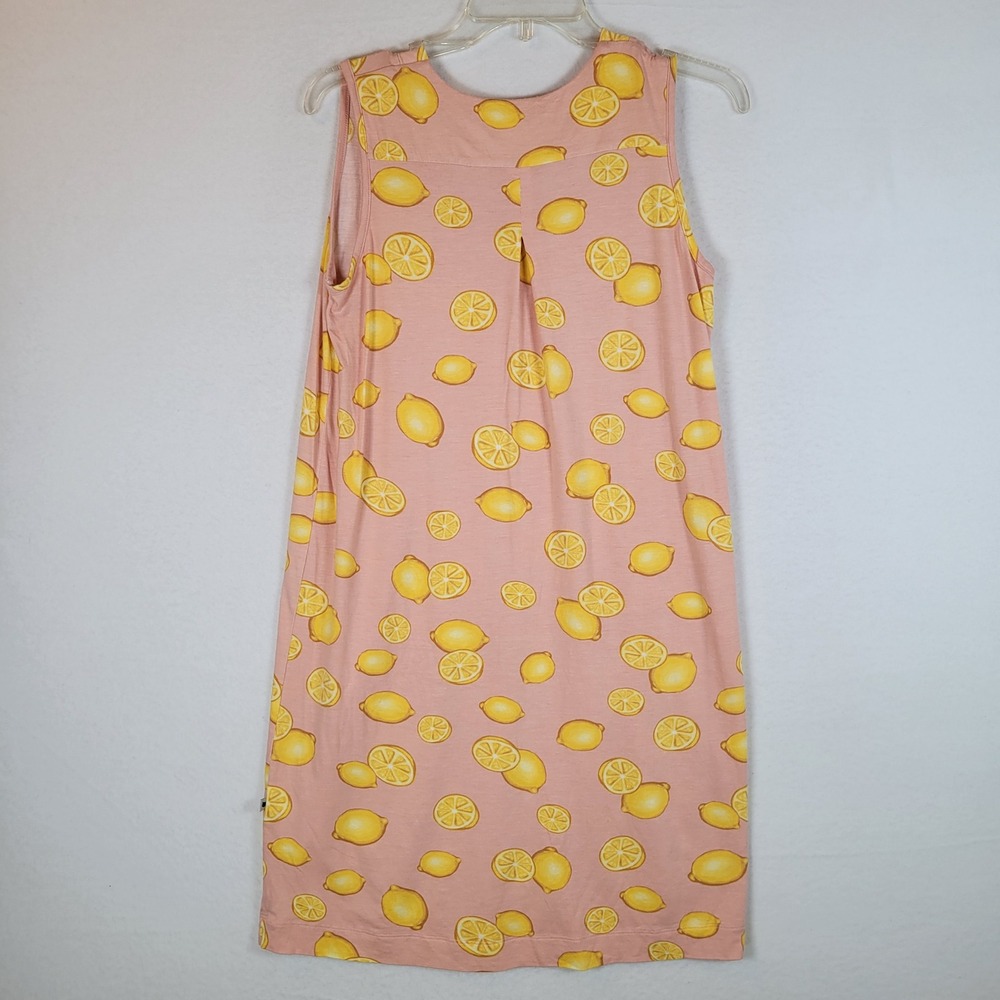 The Cat's Pajamas Womens Lemon Pima Cotton Modal Tank Nightgown Size Medium Pink - Picture 7 of 8